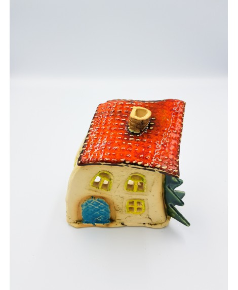 Krzywy domek 844 ceramiczny świecznik